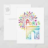 Parijs Frankrijk | Arc DE Triomphe | Ontwerp van Briefkaart (Voorkant / Achterkant)