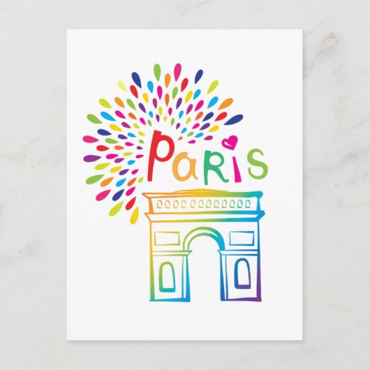 Parijs Frankrijk | Arc DE Triomphe | Ontwerp van Briefkaart (Voorkant)