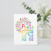 Parijs Frankrijk | Arc DE Triomphe | Ontwerp van Briefkaart (Staand voorkant)
