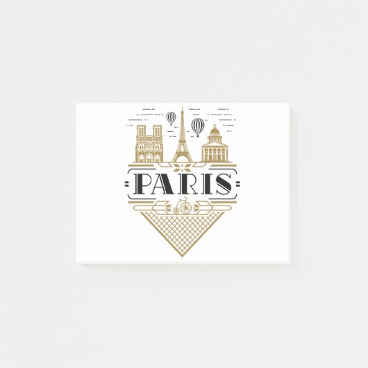 Parijs Frankrijk Art Deco Aesthetics Post-it® Notes (Voorkant)