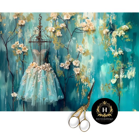 Parijs Frankrijk Ballerina Mode Decoupage Tissuepapier