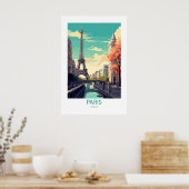 Parijs Frankrijk Beroemde reisplekken Poster (Keuken)