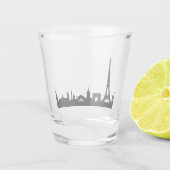 Parijs Frankrijk beroemde steden skyline Shot Glas (Achterkant)