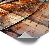 Parijs Frankrijk Boheemse stijl Waterverf schilder Poster (Hoek)