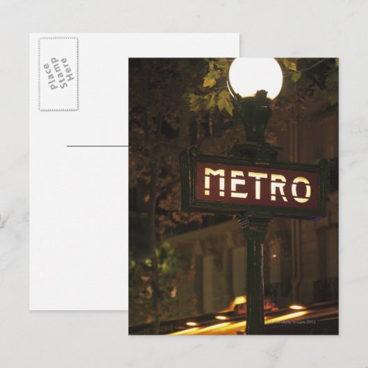 Parijs, Frankrijk Briefkaart (Voorkant / Achterkant)