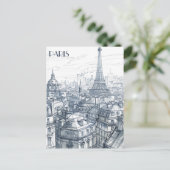 Parijs Frankrijk Briefkaart (Staand voorkant)