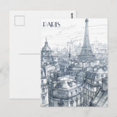 Parijs Frankrijk Briefkaart (Voorkant / Achterkant)