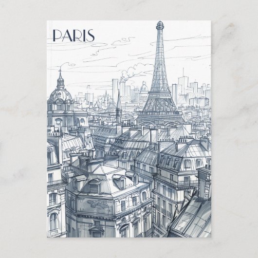 Parijs Frankrijk Briefkaart (Voorkant)