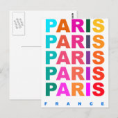 Parijs Frankrijk Briefkaart (Voorkant / Achterkant)