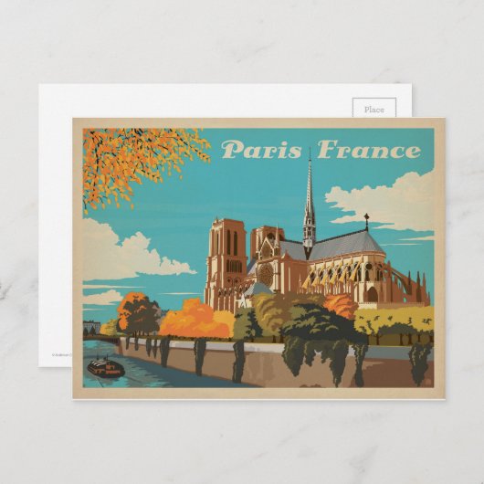 Parijs, Frankrijk Briefkaart (Voorkant / Achterkant)