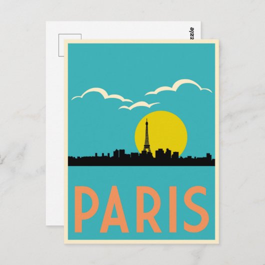 Parijs, Frankrijk, Briefkaart (Voorkant / Achterkant)