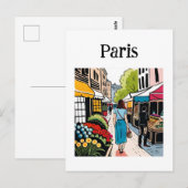 Parijs Frankrijk Briefkaart (Voorkant / Achterkant)