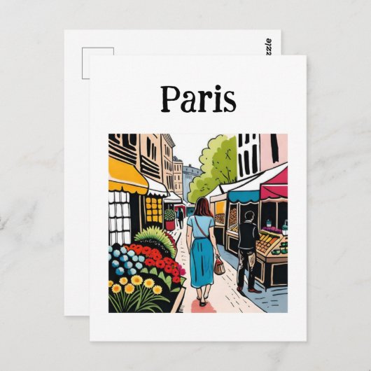 Parijs Frankrijk Briefkaart (Voorkant / Achterkant)