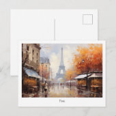 Parijs Frankrijk Briefkaart (Voorkant / Achterkant)
