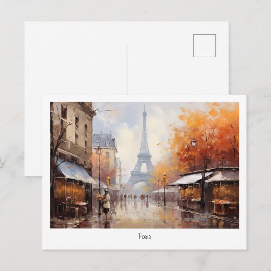 Parijs Frankrijk Briefkaart (Voorkant / Achterkant)