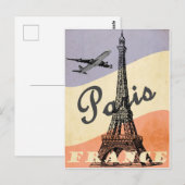 Parijs Frankrijk Briefkaart voor boottower (Voorkant / Achterkant)