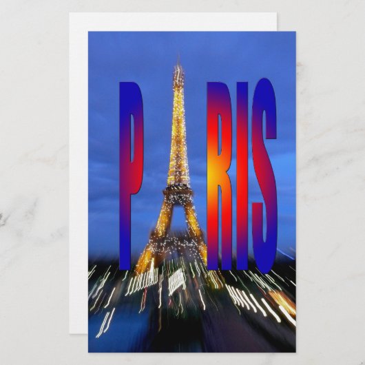 Parijs Frankrijk Briefpapier (Voorkant / Achterkant)