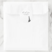 Parijs Frankrijk bruiloft gunst foto dank u Ronde Sticker (Tas)