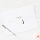 Parijs Frankrijk bruiloft gunst foto dank u Ronde Sticker (Envelop)