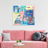 Parijs, Frankrijk Canvas Afdruk (Insitu (Woonkamer))