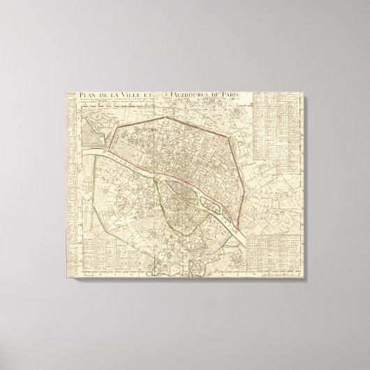 Parijs Frankrijk Canvas Afdruk (Voorkant)