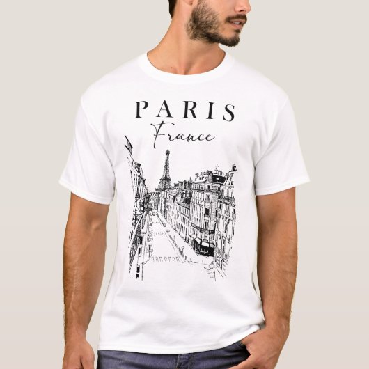 Parijs Frankrijk City of Love Paris T-shirt (Voorkant)