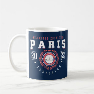 Parijs Frankrijk City Traveller Navy Blue Koffiemok