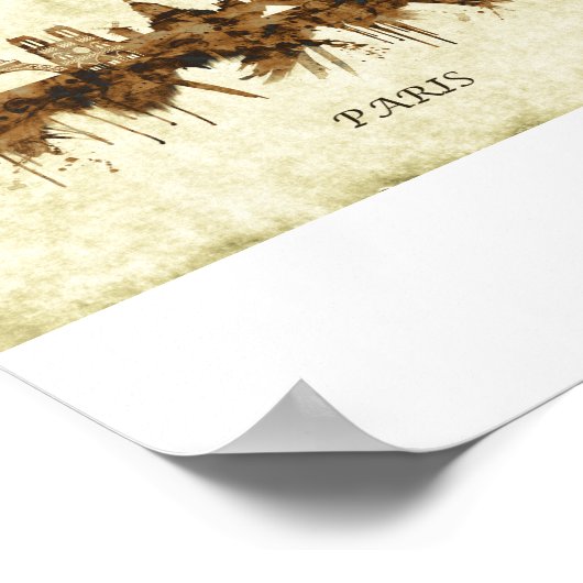 Parijs Frankrijk Cityscape Poster (Hoek)