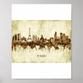 Parijs Frankrijk Cityscape Poster (Voorkant)