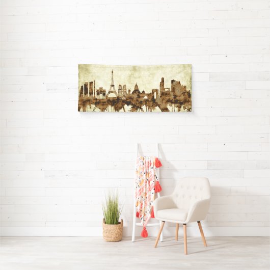 Parijs Frankrijk Cityscape Spandoek (Insitu)