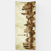 Parijs Frankrijk Cityscape Spandoek (Verticaal)