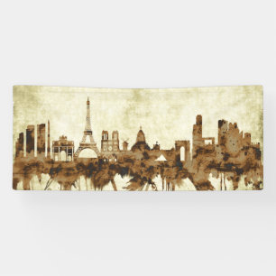 Parijs Frankrijk Cityscape Spandoek