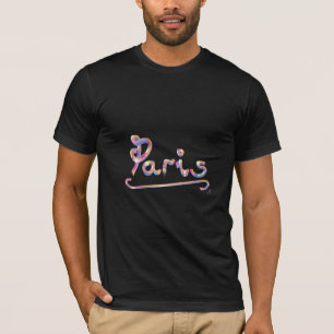 Parijs Frankrijk Colorful Graphic French T-shirt