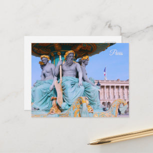 Parijs. Frankrijk. Concorde-vierkant Briefkaart