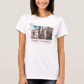 PARIJS, Frankrijk. Eiffel, Louvre, Arc de Triomphe T-shirt (Voorkant)
