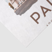 PARIJS, Frankrijk. Eiffel, Louvre, Arc de Triomphe Tissuepapier (Detail)