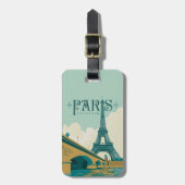 Parijs Frankrijk - Eiffel Tower Bagagelabel (Voorkant verticaal)