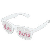 Parijs Frankrijk Eiffel Tower Cool Pink Retro Zonnebril (Gekanteld)