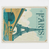 Parijs Frankrijk - Eiffel Tower Fleece Deken (Voorkant (Horizontaal))