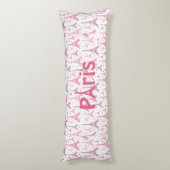 Parijs Frankrijk Eiffel Tower Pink Paars Europe Lichaamskussen (Achterkant (Verticaal))