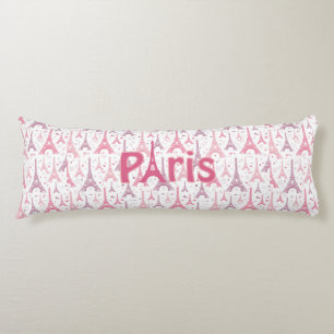 Parijs Frankrijk Eiffel Tower Pink Paars Europe Lichaamskussen