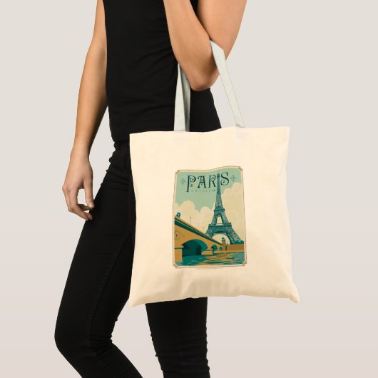 Parijs Frankrijk - Eiffel Tower Tote Bag (Voorkant (product))