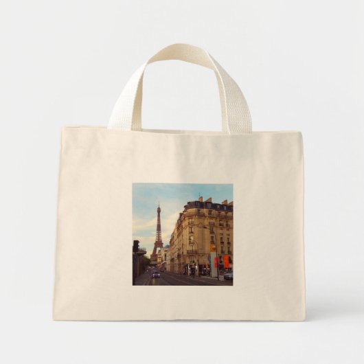 Parijs. Frankrijk. Eiffelbloem. Mini Tote Bag (Voorkant)