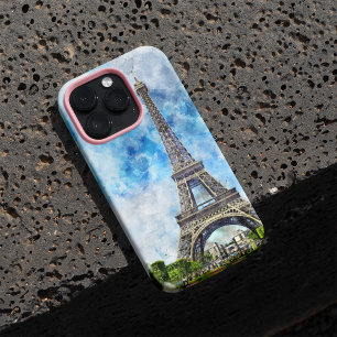 Parijs Frankrijk Eiffeltoren Aquarel Case-Mate iPhone Case