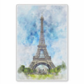 Parijs Frankrijk Eiffeltoren Aquarel Sticker (Voorkant)