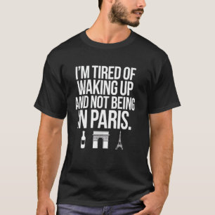 Parijs Frankrijk Eiffeltoren Arc de Triomphe Wijn T-shirt