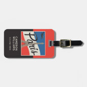 Parijs Frankrijk | Eiffeltoren Bagagelabel (Voorkant horizontaal)