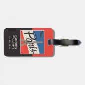 Parijs Frankrijk | Eiffeltoren Bagagelabel (Achterkant horizontaal)