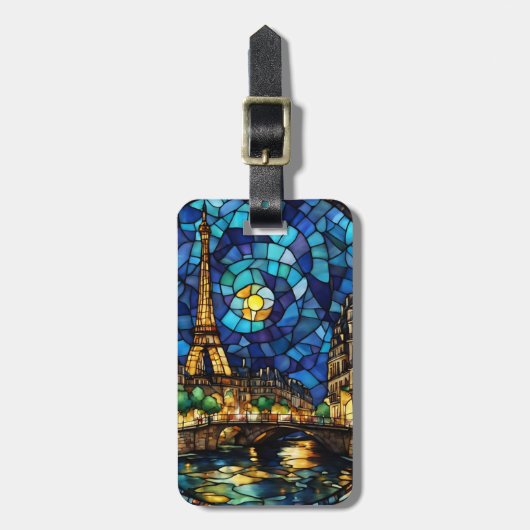 Parijs Frankrijk Eiffeltoren  Bagagelabel (Voorkant verticaal)