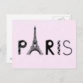 Parijs, Frankrijk | Eiffeltoren Briefkaart (Voorkant / Achterkant)